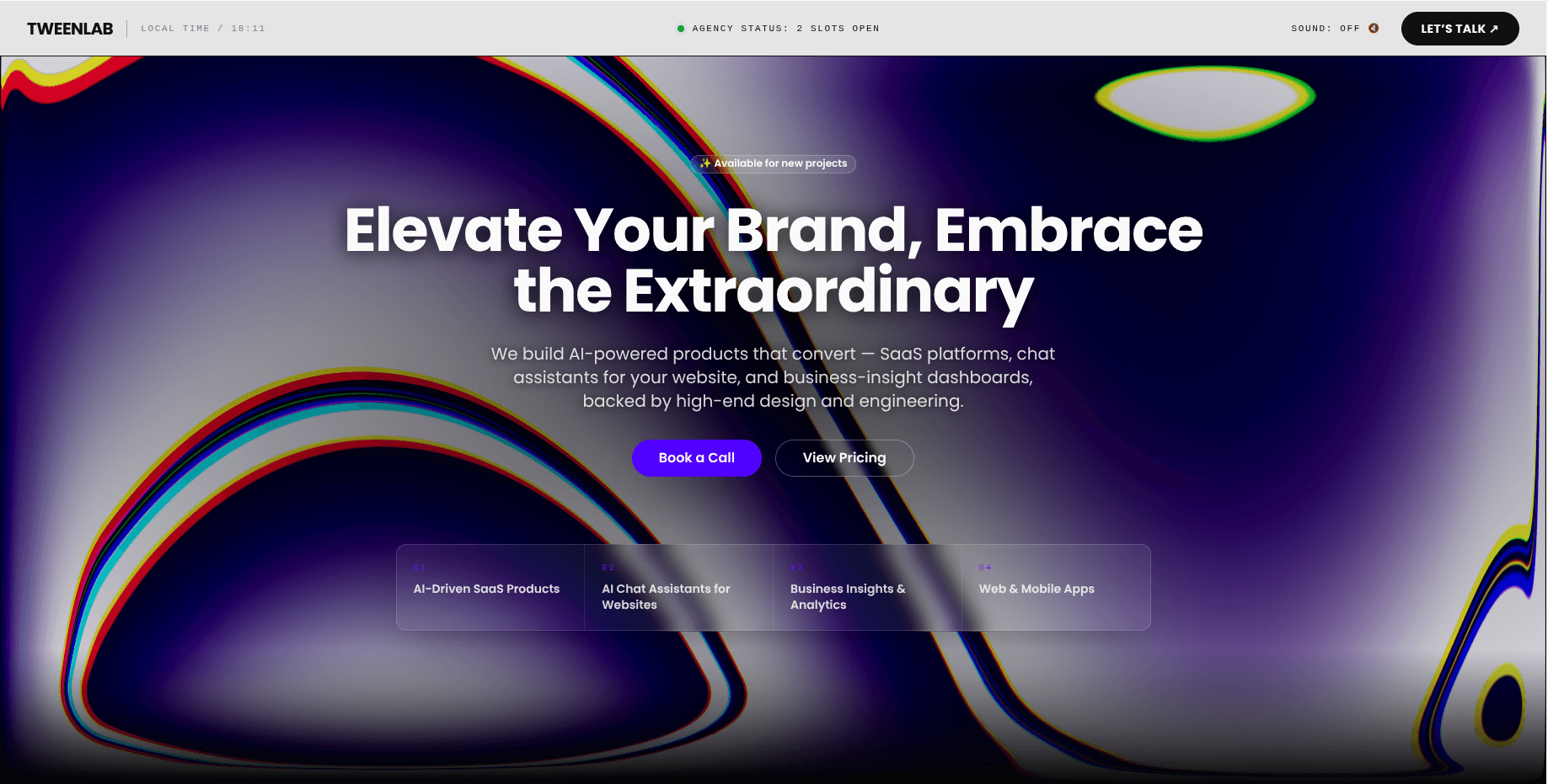 TweenLab Software Agency — Agency Website